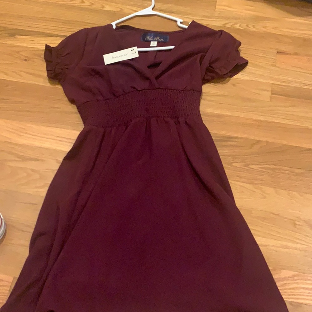 Wine red dress